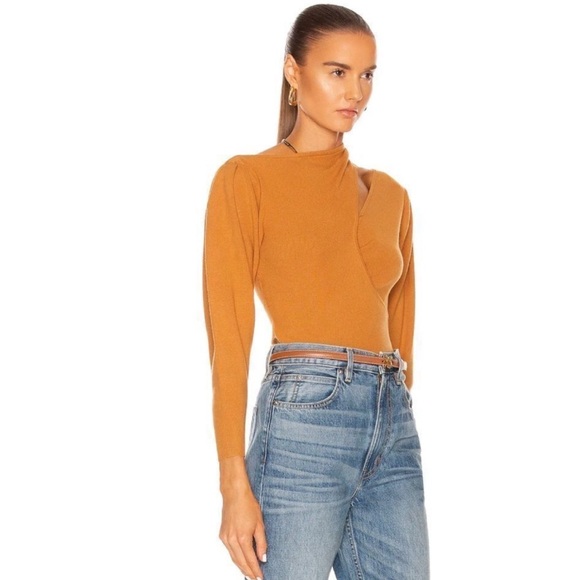 ALC Addison Cold Shoulder Top in Cashew Women's Size Large used lightly - Picture 4 of 7